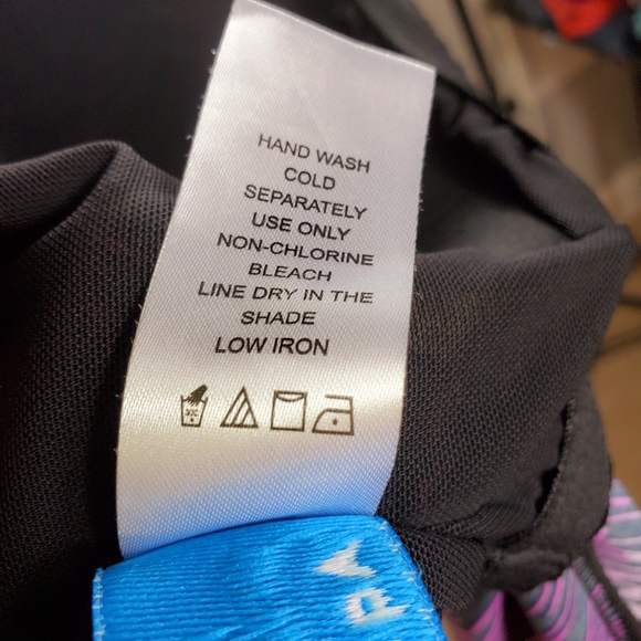 Aquabelle Swim Tank Tankini Top Purple Black Print - Picture 6 of 7